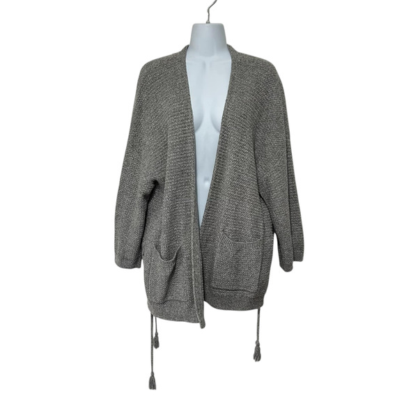 Madewell Side Lace Cardigan Sweater Open Grey Large - Picture 1 of 11
